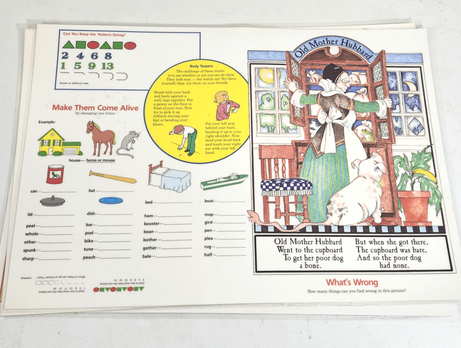 1979 Fun Mats Table Placemats Highlights For Children 4pc Creative Vintage - Thumbnail 9