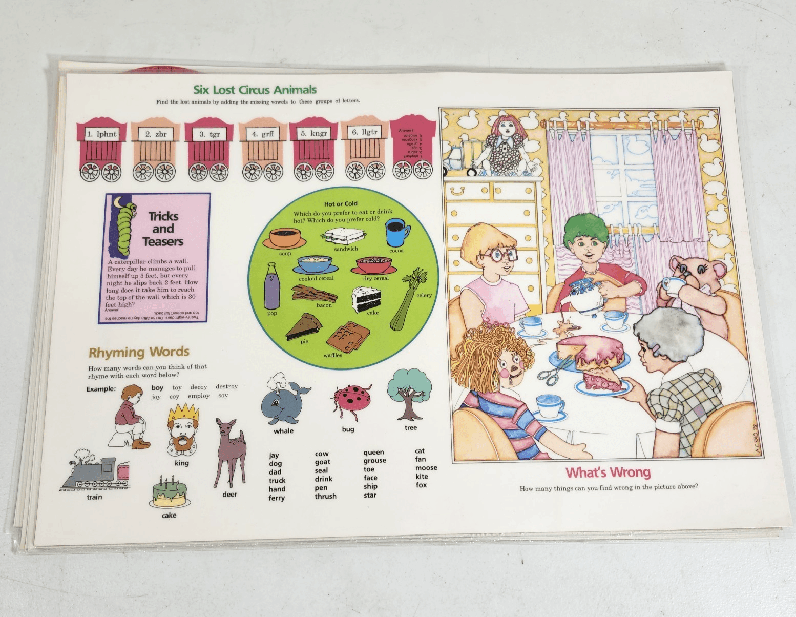 1979 Fun Mats Table Placemats Highlights For Children 4pc Creative Vintage - Thumbnail 8