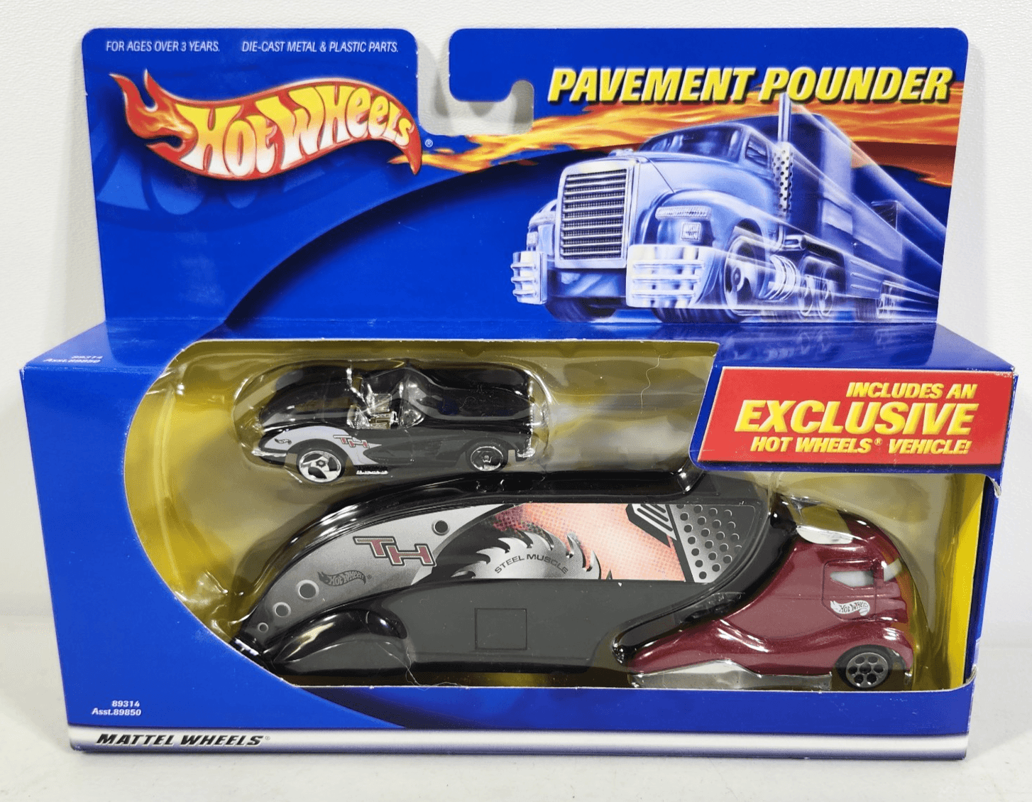Hot Wheels Pavement Pounders '58 Chevy Corvette Treasure Hunt Car 1/64 Toy NEW - Thumbnail 2