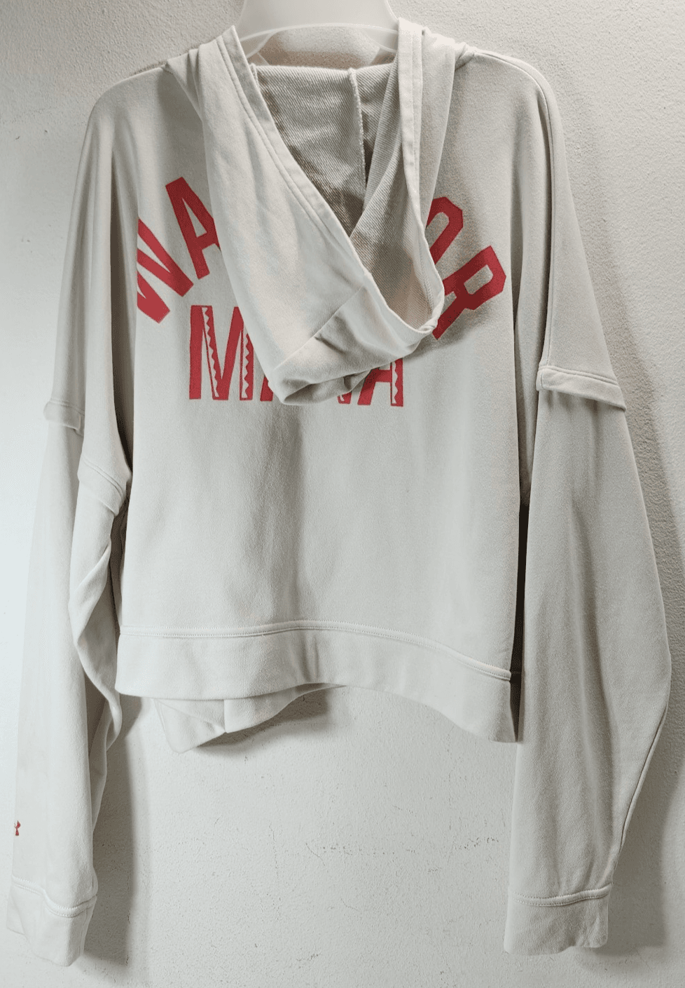 Under Armour Project Rock Hoodie Womens XL Beige Warrior Mana Outdoor Sports - Thumbnail 6