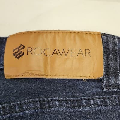 Vtg Y2K Rocawear Jeans Tapered Leg Size 30 X 30 Embroidered Pockets Blue Denim - Thumbnail 9