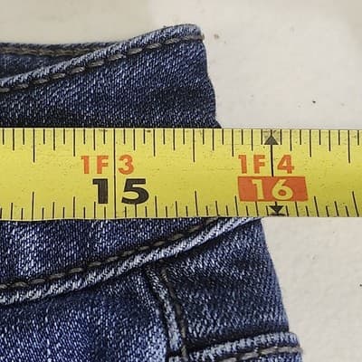 Charter Club Women's 8 Lexington Straight Leg Jeans Beaded Blue Denim - Thumbnail 2
