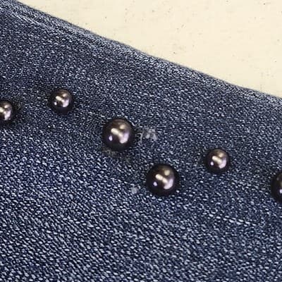 Charter Club Women's 8 Lexington Straight Leg Jeans Beaded Blue Denim - Thumbnail 10
