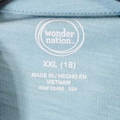 Wonder Nation Boy's Polo Shirt Size XXL 18 Short Sleeve Blue NEW - Thumbnail 8