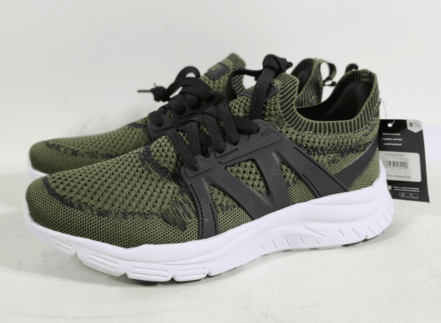 Avia Men's Quickflash Running Shoes Sneakers Size 8.5 Black Olive Green NEW - Thumbnail 2