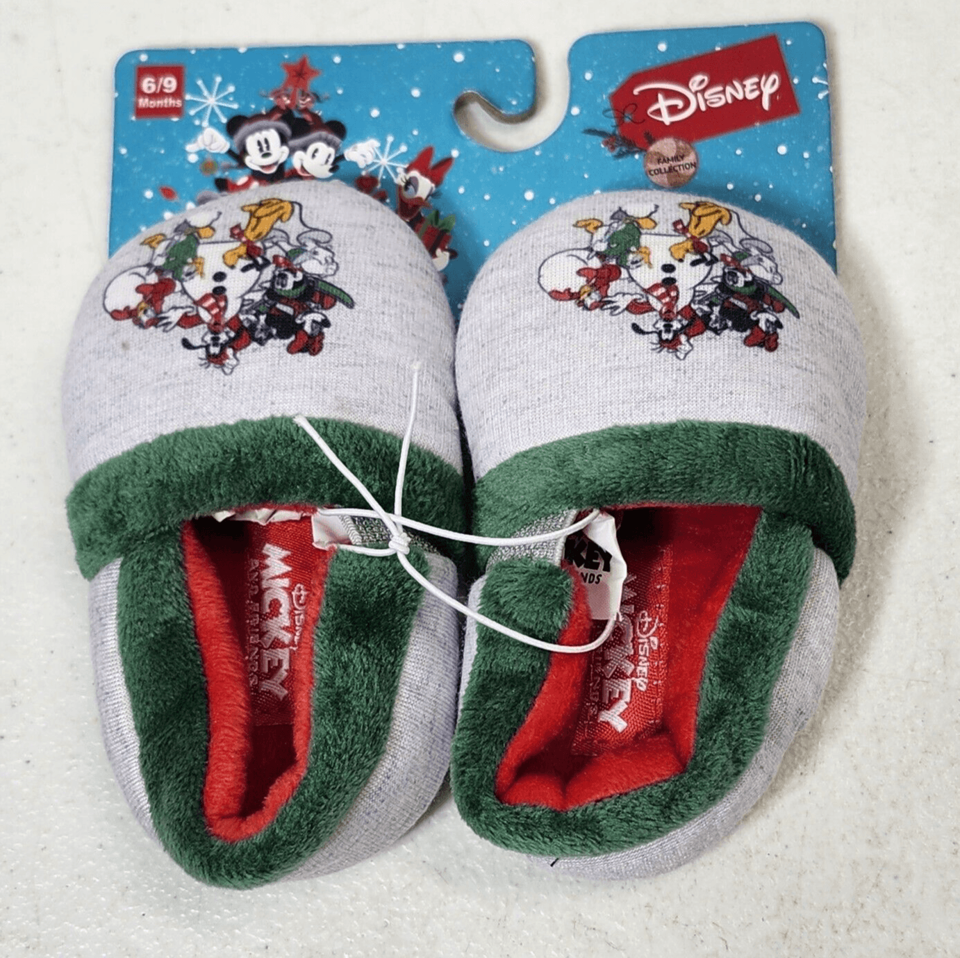 Disney Mickey Mouse Cartoon Baby Slippers Size 6-9 Months Colorful NEW - Thumbnail 5