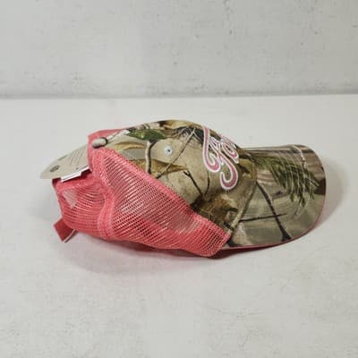Ford Womens Trucker Hat Cap Pink Camouflage Glitter Mesh Back One Size - Thumbnail 6