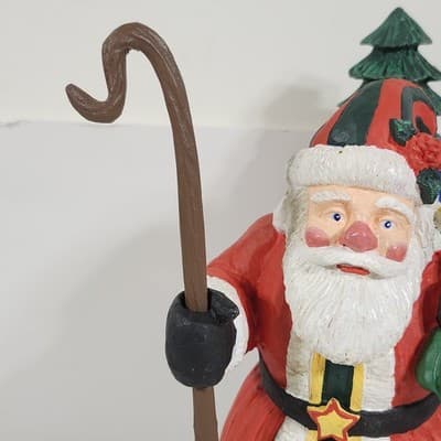 Vintage Dept 56 Santa Christmas Figurine Statue Home Holiday Decor - Thumbnail 4