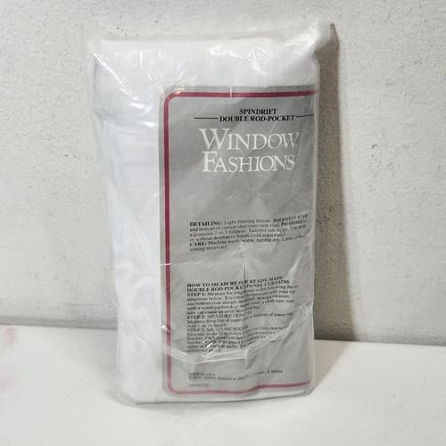 Sears Double Rod Panel # 941 Winter White 21” W X 72”L Curtain - Thumbnail 5