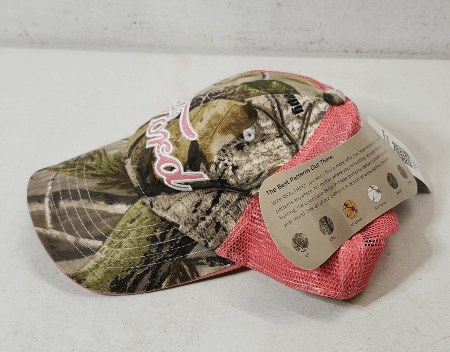 Ford Womens Trucker Hat Cap Pink Camouflage Glitter Mesh Back One Size - Thumbnail 4