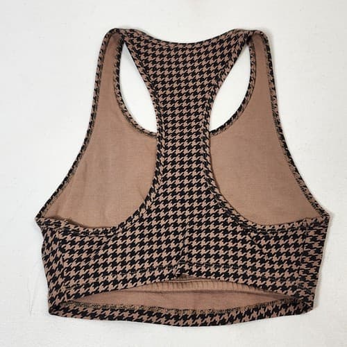Forever 21 Womens XS Cropped Tank Top Shirt Black Brown - Thumbnail 4