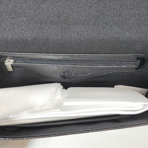 Miss Gustto Women's Black Clutch Purse Evening Handbag - Thumbnail 6