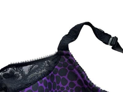 40DDD Cacique Bra Lingerie Purple & Black Volup Pinup - Thumbnail 5