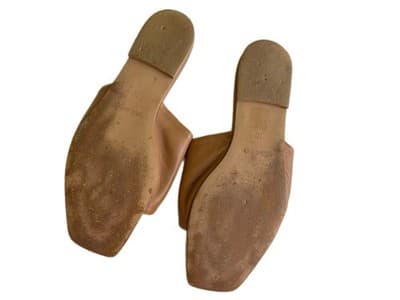 10 BRUNO MAGLI NUDE BEIGE GENUINE LEATHER HORSEBIT SLIDES SHOES FLATS OLD MONEY - Thumbnail 3