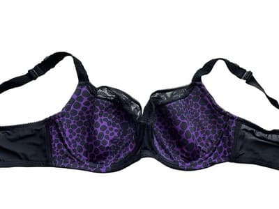 40DDD Cacique Bra Lingerie Purple & Black Volup Pinup - Thumbnail 8