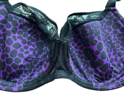 40DDD Cacique Bra Lingerie Purple & Black Volup Pinup - Thumbnail 4
