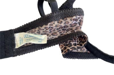 34C Lily Of France Vintage Bra Leopard Animal Print Lingerie Pinup Rockabilly - Thumbnail 3