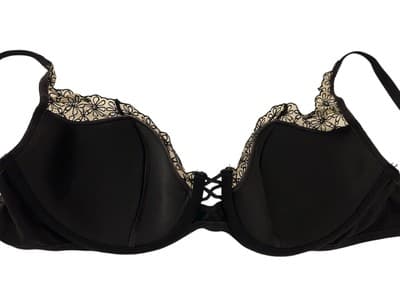 STUNNING 42C Black Scalloped Lace Vassarette Bra Lingerie Embroidered Vintage - Thumbnail 5