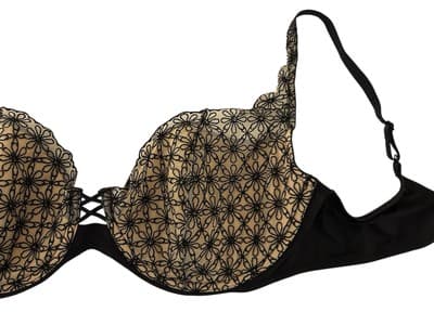 STUNNING 42C Black Scalloped Lace Vassarette Bra Lingerie Embroidered Vintage - Thumbnail 2