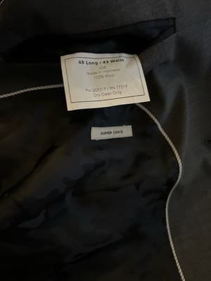 48 Long Modern Slim Fit Joseph Abboud 120’s Gray Men’s Sports Coat Blazer Jacket - Thumbnail 13
