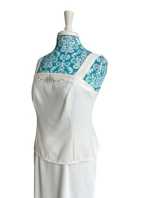 Vintage Womens Skirt Suit Pearl & Sequin Camisole Tank Top Embroidered Pink Aqua - Thumbnail 13