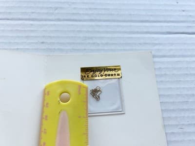 MOTHERS DAY 1980’s New 14kt Solid Real Gold Number 1 MOM CHARM Pendant Necklace - Thumbnail 5