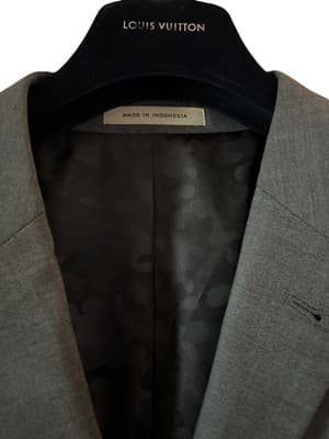 48 Long Modern Slim Fit Joseph Abboud 120’s Gray Men’s Sports Coat Blazer Jacket - Thumbnail 8