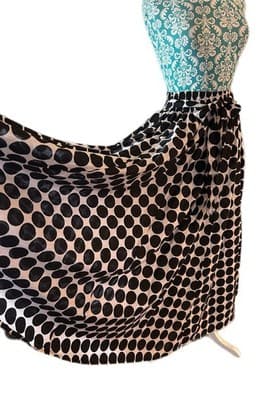 Vintage Huge Sweep Long Maxi Skirt Rockabilly Full Skirt Cotton Polka Dot Retro - Thumbnail 5
