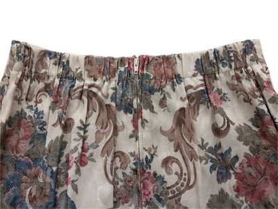Vintage 1980’s Pleated Skirt Rose Cream Baroque Floral Revival Academia 9/10 - Thumbnail 11