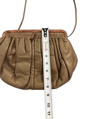 GORGEOUS Vintage Genuine Snakeskin Leather Crossbody Purse Handbag Slouchy Pouch - Thumbnail 6