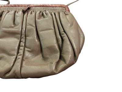 GORGEOUS Vintage Genuine Snakeskin Leather Crossbody Purse Handbag Slouchy Pouch - Thumbnail 4