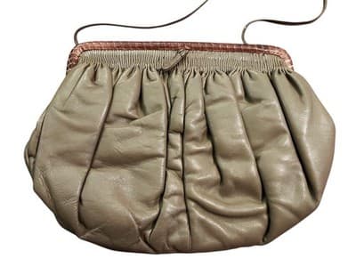 GORGEOUS Vintage Genuine Snakeskin Leather Crossbody Purse Handbag Slouchy Pouch - Thumbnail 7