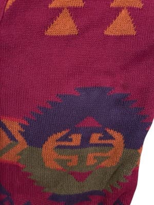 Vintage 1990’s Southwestern 100% Cotton Cardigan Sweater Navajo Grunge Boho. - Thumbnail 2