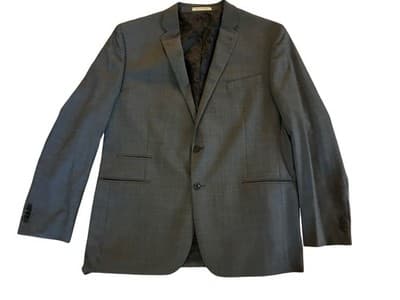 48 Long Modern Slim Fit Joseph Abboud 120’s Gray Men’s Sports Coat Blazer Jacket - Thumbnail 2