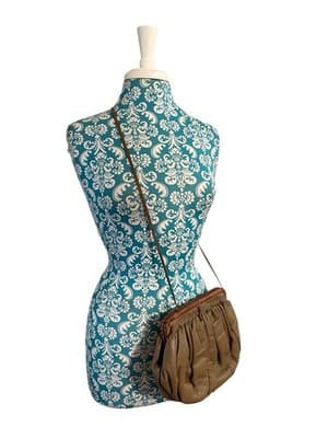 GORGEOUS Vintage Genuine Snakeskin Leather Crossbody Purse Handbag Slouchy Pouch - Thumbnail 3