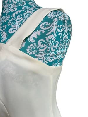 Vintage Womens Skirt Suit Pearl & Sequin Camisole Tank Top Embroidered Pink Aqua - Thumbnail 12