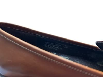Y2k Vintage 5.5 Brown Leather Loafers Shoes Boho Chunky Square Toe Block Heels - Thumbnail 11
