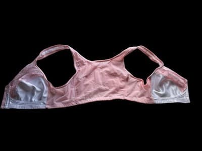 Vintage Pinup Bombshell Bra Pink Lace Lingerie 34B Pointy Cup Coquette Bralette - Thumbnail 2
