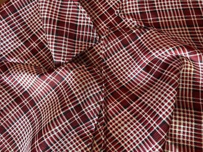 Size 14 Talbots Silk Top Burgundy Wine Blouse Shirt Tank Sleeveless Plaid - Thumbnail 8