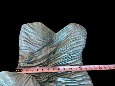 Vintage 1990’s Showstopper Coquette Aqua Evening Prom Formal Avant Garde Dress - Thumbnail 6