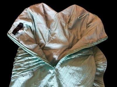 Vintage 1990’s Showstopper Coquette Aqua Evening Prom Formal Avant Garde Dress - Thumbnail 11
