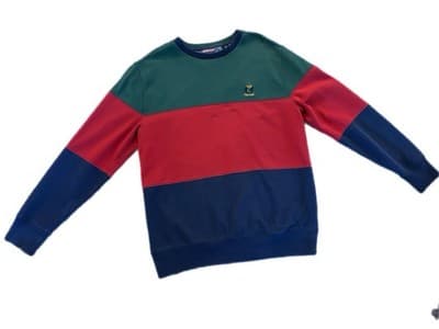 Chaps Ralph Lauren Colorblock Sweatshirt M Vintage Y2K Men’s Streetwear Cotton - Thumbnail 4