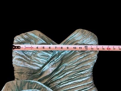 Vintage 1990’s Showstopper Coquette Aqua Evening Prom Formal Avant Garde Dress - Thumbnail 7