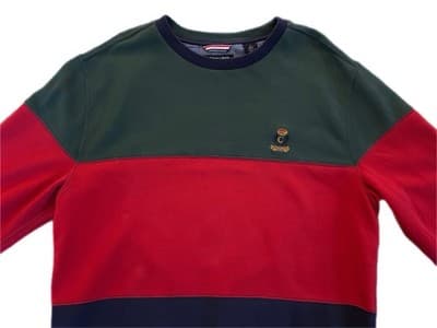 Chaps Ralph Lauren Colorblock Sweatshirt M Vintage Y2K Men’s Streetwear Cotton - Thumbnail 3