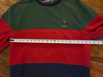Chaps Ralph Lauren Colorblock Sweatshirt M Vintage Y2K Men’s Streetwear Cotton - Thumbnail 6