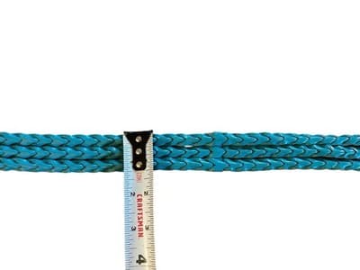 Size Small Vintage Aqua Braided Rope Leather Belt Women’s Coachella Turquoise - Thumbnail 6
