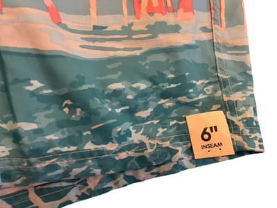 44-46 No Boundaries 2XL Men’s Swimsuit Shorts Trunks 6” Inseam Coral Flamingo - Thumbnail 2