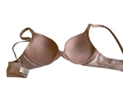 Victorias Secret Beige Blush Push Up Bra 34B Body By Victoria Lace Cups Lingerie - Thumbnail 7