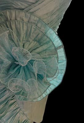 Vintage 1990’s Showstopper Coquette Aqua Evening Prom Formal Avant Garde Dress - Thumbnail 13