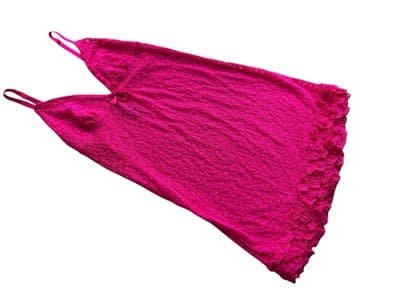 Victorias Secret Ruffled Pink Chemise Stretch Lace Triangle Bow Bra Top Nighty S - Thumbnail 9